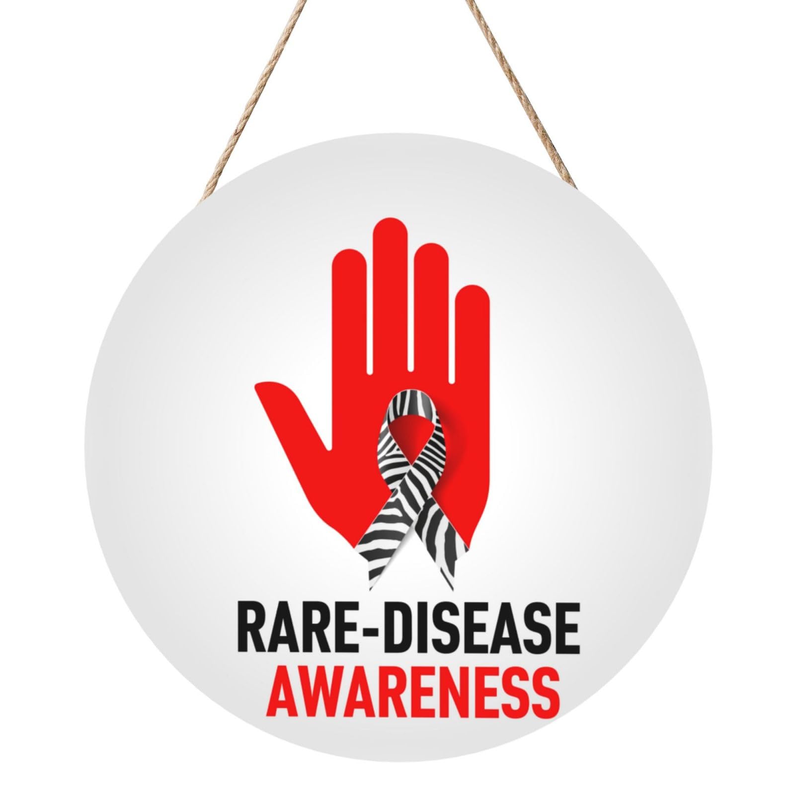 Rare Disease Awareness Day Door Signs Plaques Wood Welcome Sign For Front Door Wall Hanging For Home Farmhouse Office Classroom Party Decoration