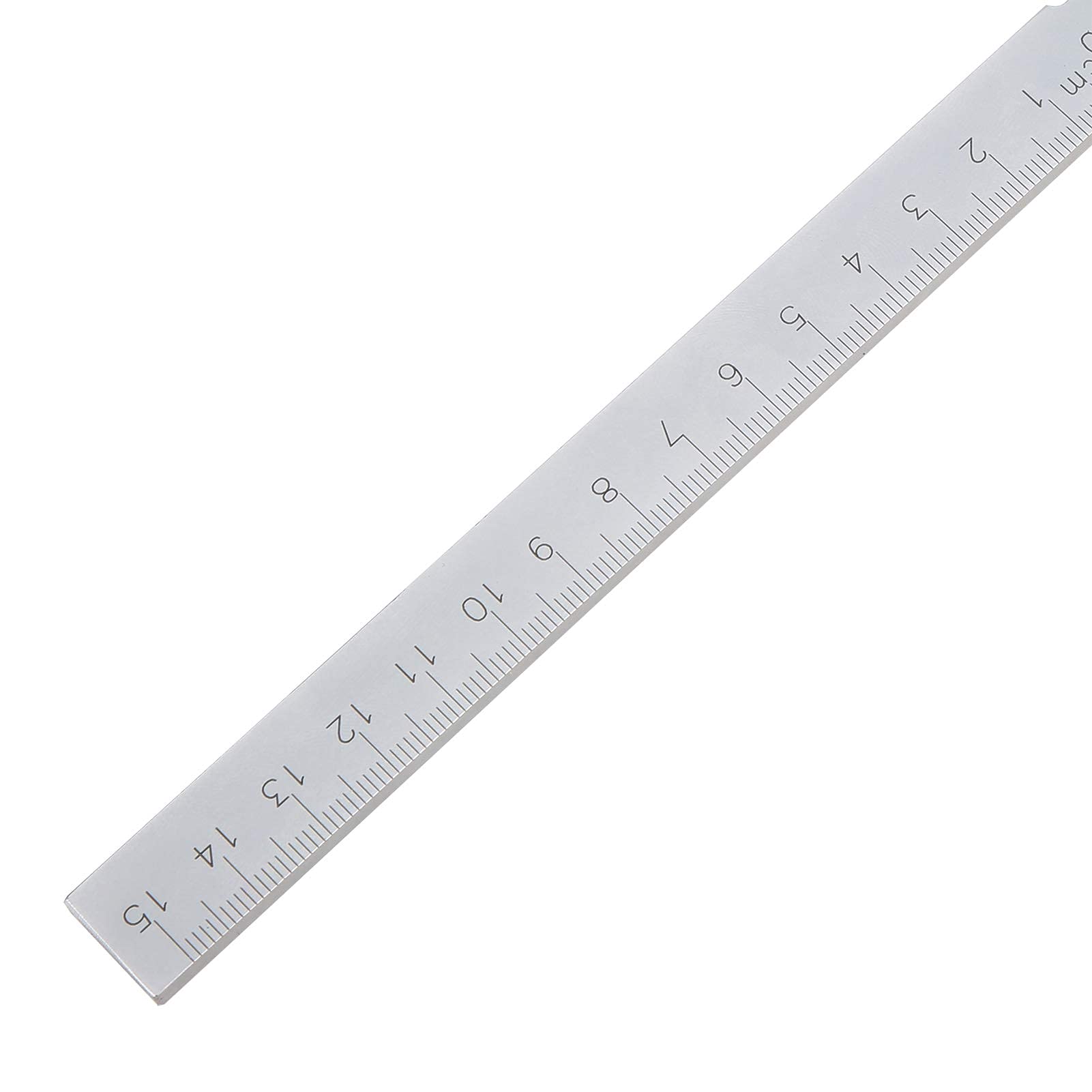 Zentrierwinkel-Messlineal, Verdicktes Design, Edelstahl, 15 cm Länge, Robustes Design, Für 45°-90°-Winkel und Kreismittenmarkierung