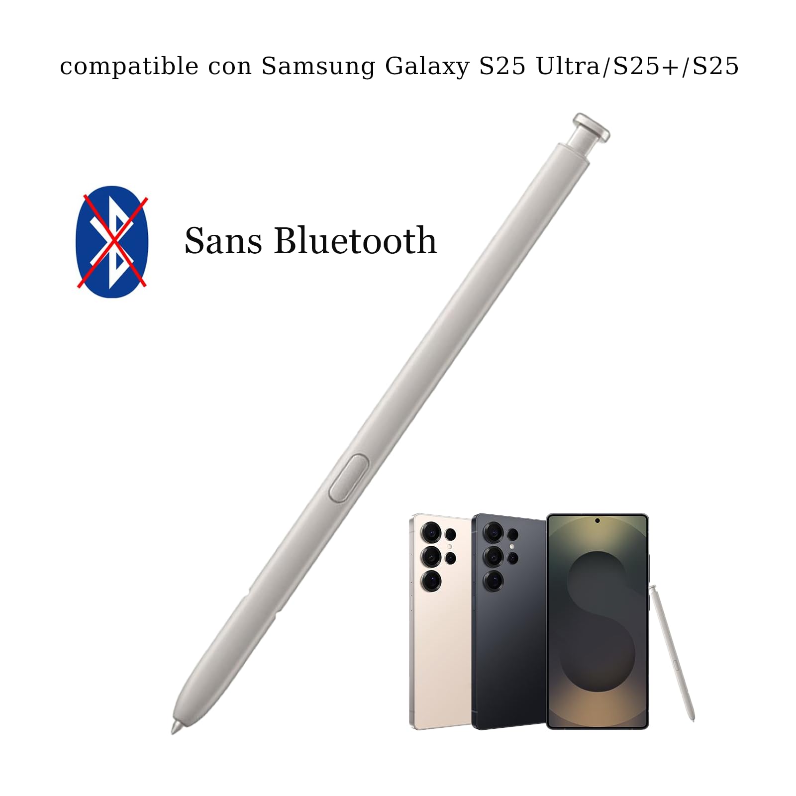 2 Pièces Galaxy S25 Ultra S Stylet de Remplacement pour Samsung Galaxy S25 Ultra S Pen pour remplacer Samsung S25 Ultra Stylus EJ-PS938,Gris