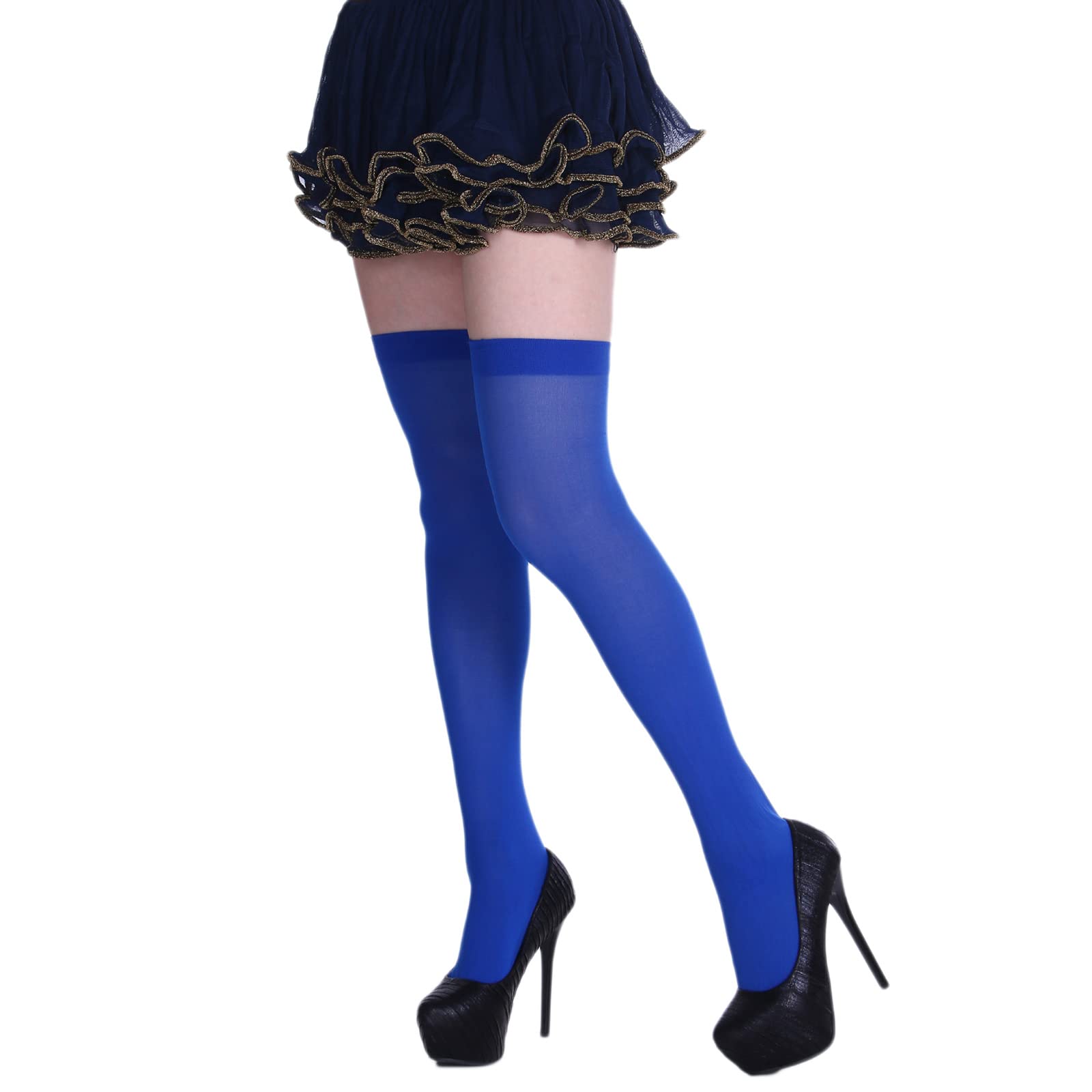 Maxtonser Extra Long Socks Thigh High Tube Cotton Socks Extra Long Boot Stockings for Women Color Over Knee Stockings