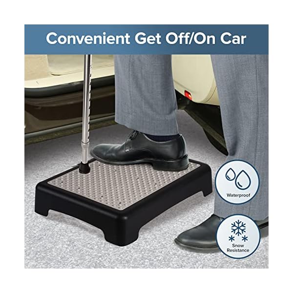 TARFEPA Mobility Step Stool for Adults, Indoor/Outdoor Portable Stair Assist, Anti-Slip Bathroom Step Stool, Platform Step for Kitchen, Office, and Bedroom, Car Step Stool for Elderly, Grey - Image 8