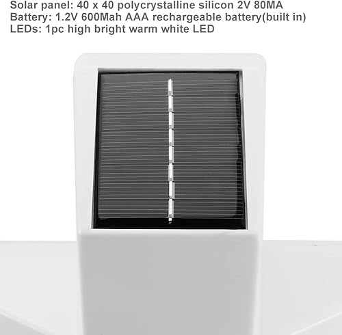 Miniatura 4 de Xiaokeis Luz solar iluminada para camino, blanco, decoración de cementerio, jardín, exterior, plástico, amor de fe, blanco cálido, cruz, 9.8 x 3.1 x