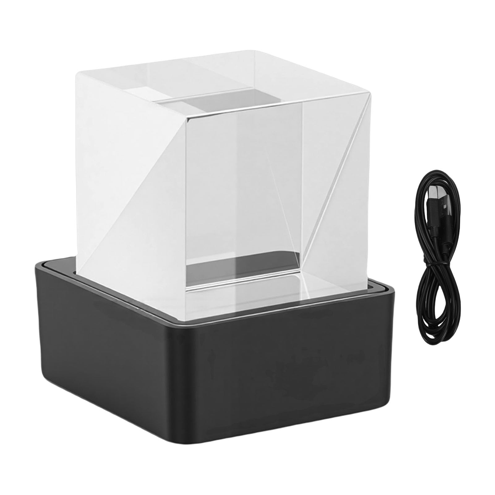 GOWENIC Würfelanzeige, Intelligente Wetteruhr, Echtzeit-Wetteraktualisierungen, Kreatives Geschenk für Familie und Freunde (Black)