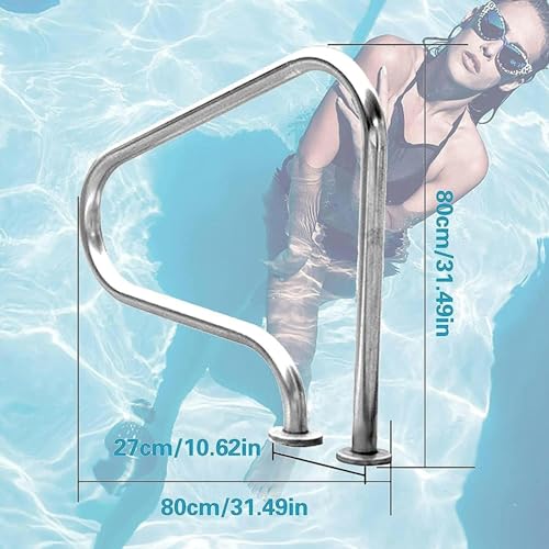Pasamanos para piscina: barra de seguridad duradera para un fácil acceso y apoyo en piscinas interiores y exteriores