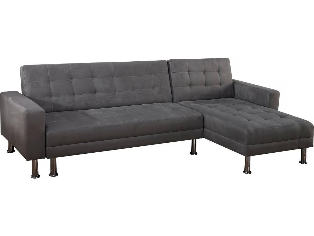 Sofá esquinero convertible y reversible Theo - 4 plazas - Gris