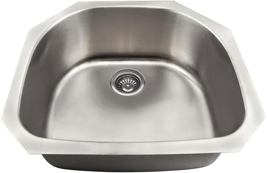 The Polaris Sinks P2401US 18 Gauge Kitchen Ensemble (Bundle - 2 Items: Sink and Standard Strainer)