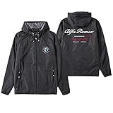 [WUAG] アルファロメオ車作業服産業用ジャケットアウターウェアメンズ春秋冬レーシングスーツ (黒2,L （厚い）) [並行輸入品]