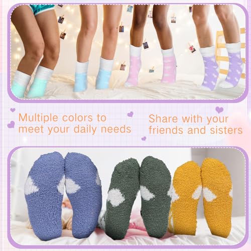 Image of Hicarer 36 Pairs Thicker Warm Fuzzy Socks for Women Bulk Plush Mother's Day Gift Slipper Socks Adult