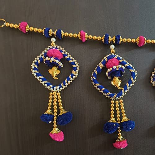 Image of Handmade Door Hanging Toran Bandarwal Chudi Style Toran (TC-08) -Diwali New Year Inauguration Wedding Festival Home Decor Pooja (40 Inch X 6 Inch)