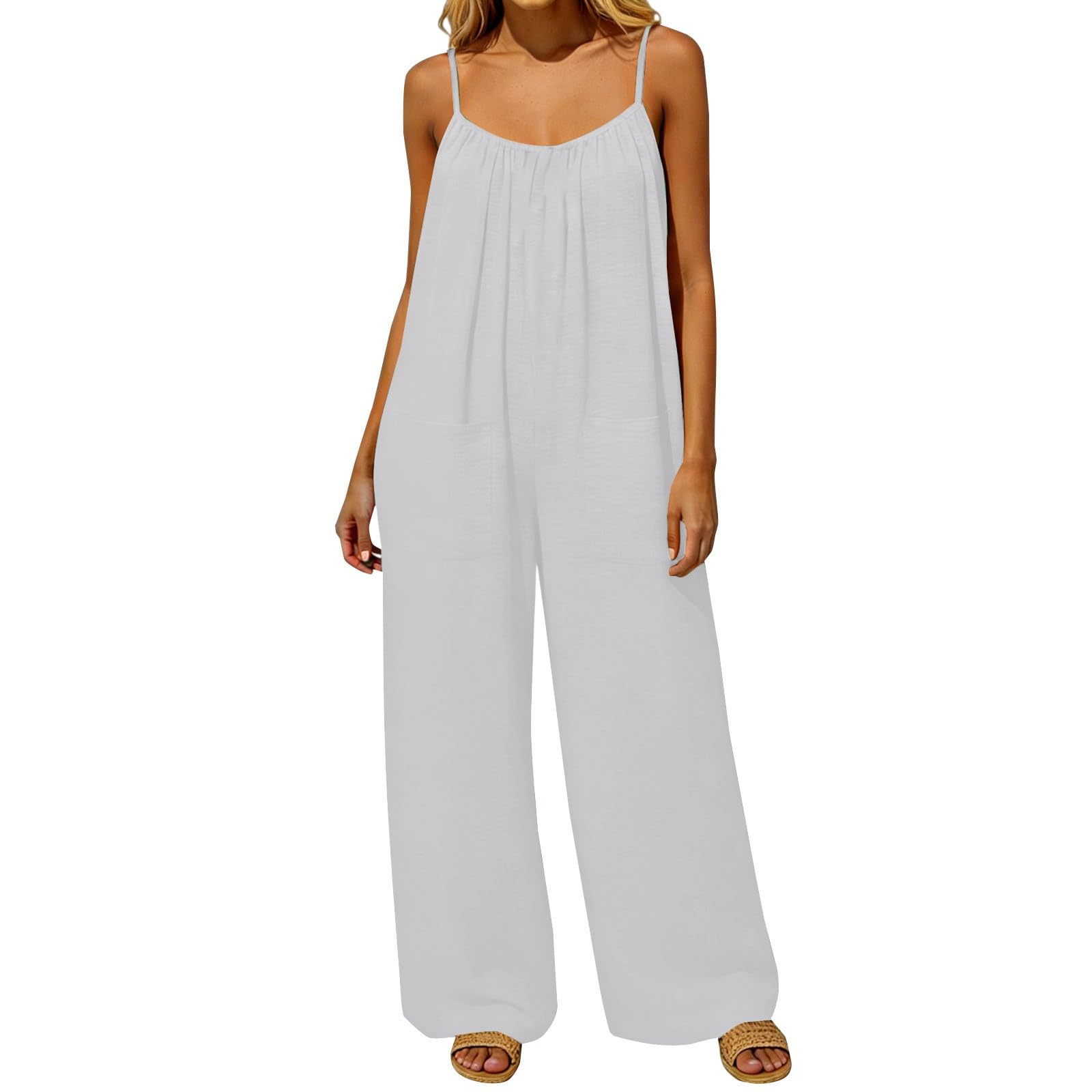 Combinaison élégante pour femme, bretelles spaghetti, dos nu, combinaison