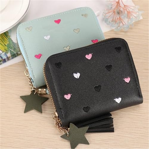 Multifunctional Folding Wallet Short Exquisite Simple Small Card Holder(Printedblack)4