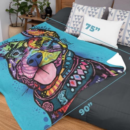 Miniatura 3 de Dawhud Direct Dean Russo - Manta de forro polar de perro de rescate, 75 x 90 pulgadas, para cama o sofá, manta de felpa suave con estampado de perro