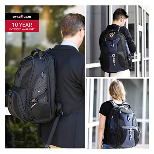 SwissGear 1900 Scansmart TSA 17-Inch Laptop Backpack, Blue/Black