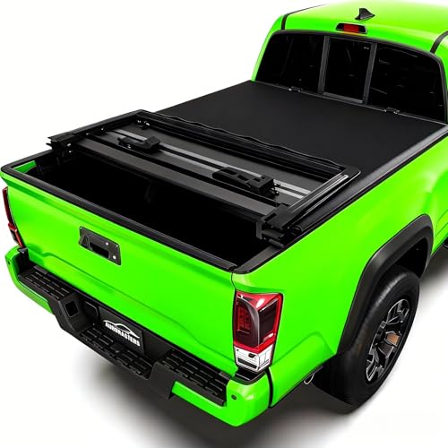 Aurorasters Soft Tri Fold Truck Bed Tonneau Cover for 2024-2025 2026 Ranger 5FT Bed (61) No Drilling All Weather Protection Anti-Theft Security Ford Ranger Accessories