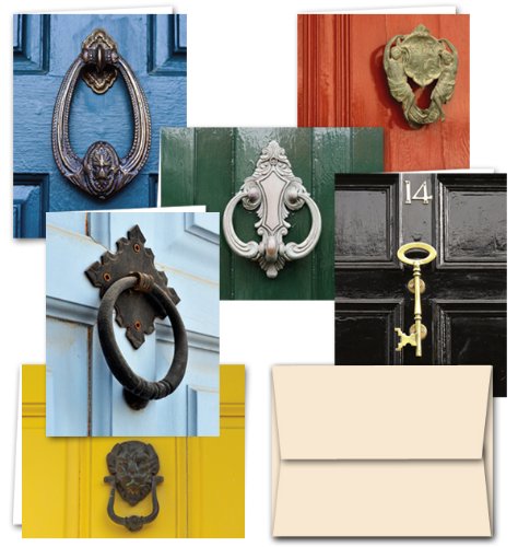 Note Card Cafe Realtor Greeting Cards with Kraft Envelopes | 72 Pack | Blank Inside, Glossy Finish | Door Knockers | Set for Greeting Cards, Housewarming, New Home, Thank You