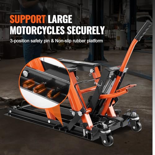 Vevor 1500 LBS FOOT-OPERATED SCISSOR LIFT JACK Motorcycle Hydraulic Lift Jack thumb #3