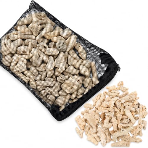 SUFUNNY Crushed Coral Filter, 1.1lb Natural Coral...