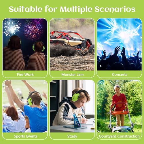 Image of Floriogra 2 Pack Noise Canceling Headphones for Kids, Kids Ear Protection Earmuffs for Autism, Toddler, Children, Noise Cancelling Headphones Sound Proof Earmuffs for Concerts, Air Shows, Fireworks