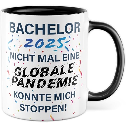 Bachelor 2025 Tasse, Bachelor Abschluss Geschenk Mann Frau lustig, Kaffeetasse
