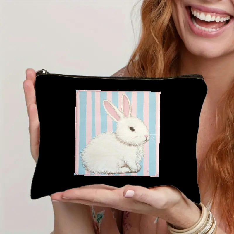 Bunny Travel Tote Bag, Ladies Accessories for Travel Essentials, Large Capacity Cosmetic Bag, Multi-Functional Storage for Daily Use Black2
