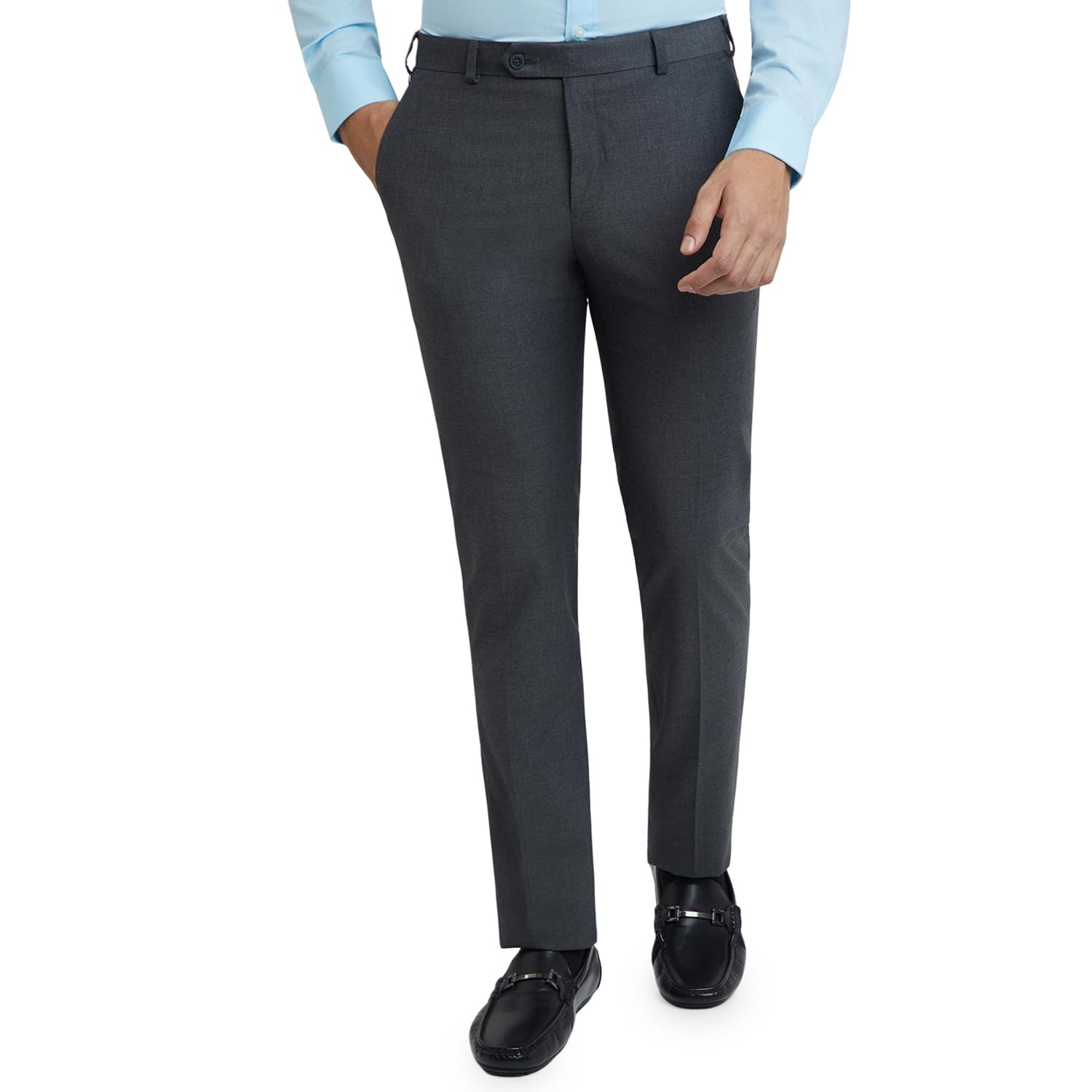 raymond Men's Slim Fit Mid Rise Pants-picture-54