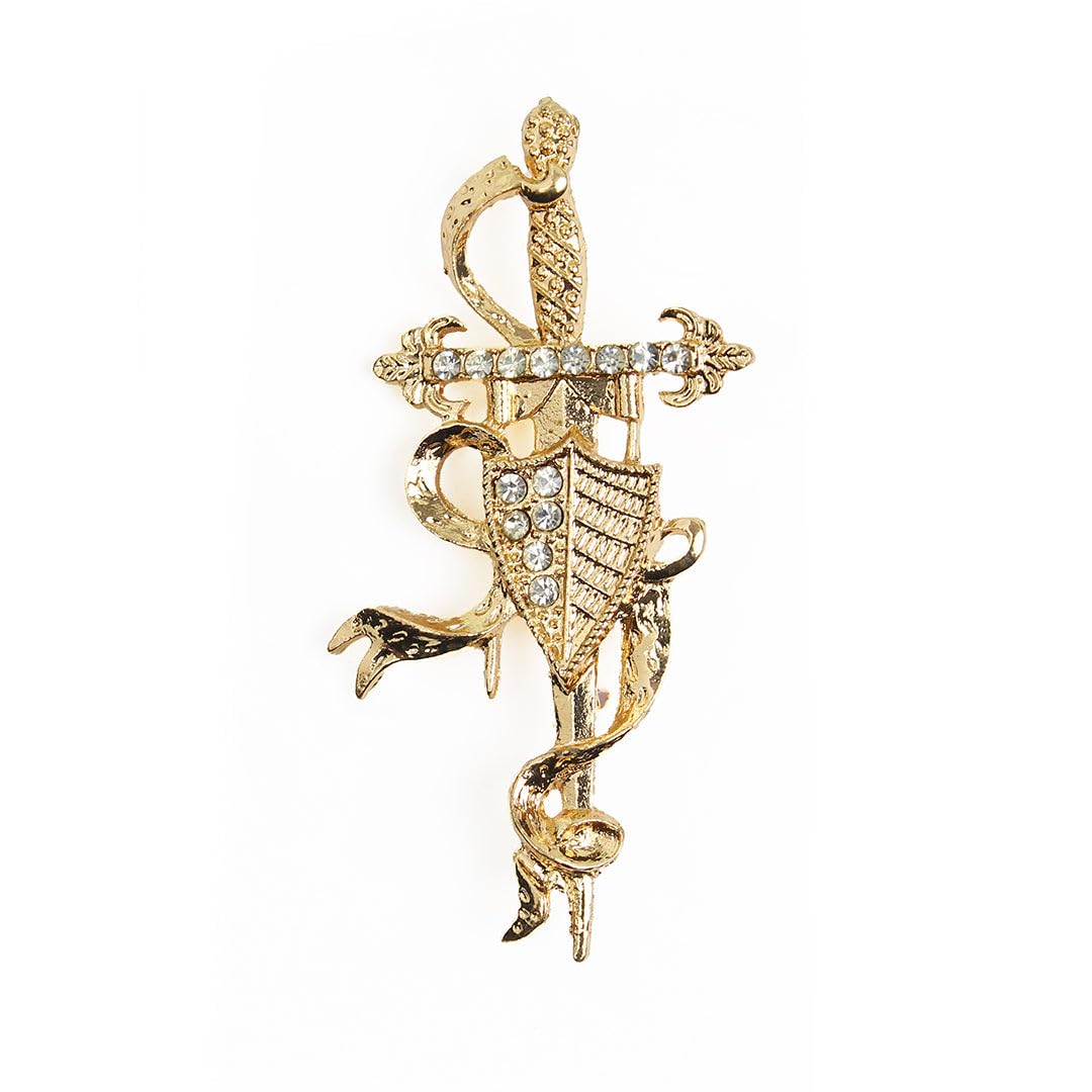 kavove The Dragon Sword Silver Colour Brooch-picture-23