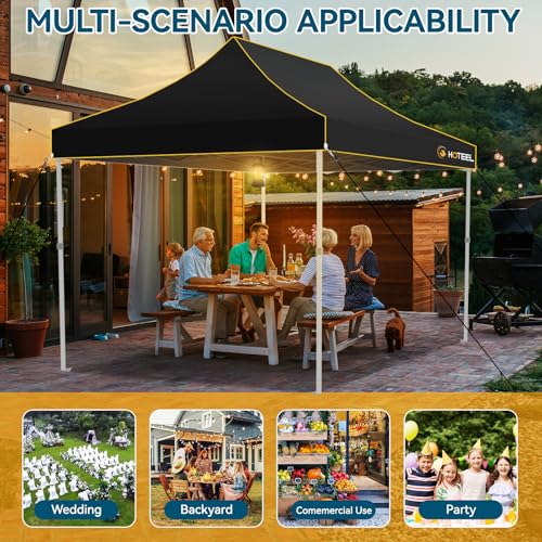Image of Hoteel 10x15 Pop Up Canopy Tent, Heavy Duty with 4 Sidewalls, Commercial