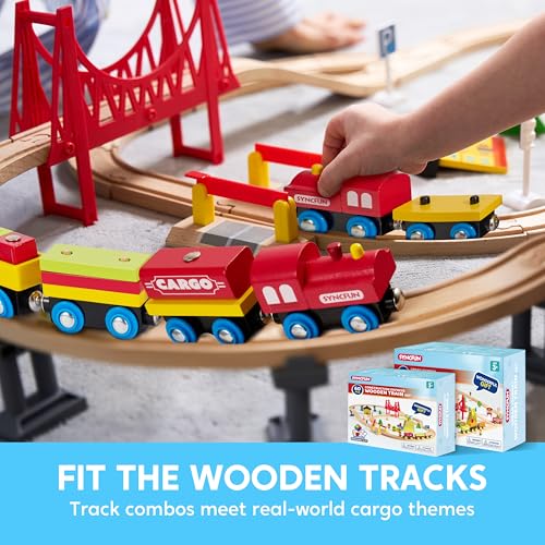 montessori wooden train toy set for kids 12pcs magnetic train cars with storage gift box stem educational toy for boys amp girls ages 2-8 years christmas birthday party gift