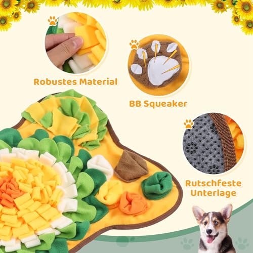 Schnüffelmatte für Hunde für große mittelgroße und kleine Hunde Haustier-Futtersuchmatte für Geruchstraining schnüffelteppich Hund