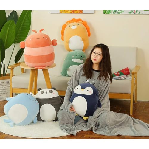 DXDE4U Pinguin Plüsch Kissen 16 Zoll, Decke in niedlichem Plüsch Kissen, Panda gefülltes Tier, Mädchen Jungen Geschenke für Geburtstag, Valentinstag, Weihnachten, Reise, Urlaub