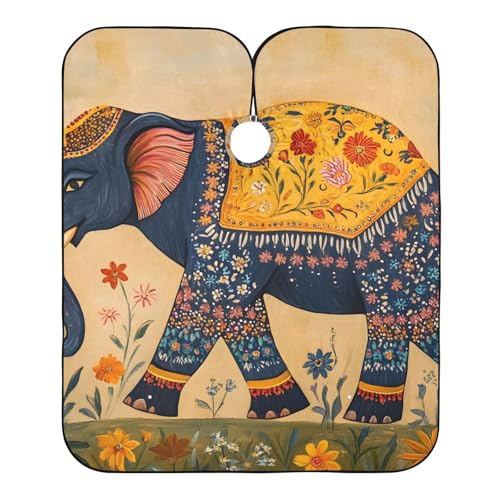 Hezely Exotic Elephant Hair Dye Cape, Barber Cape for Adults,Waterproof Salon Cape,Waterproof Hairdressing Styling Hair Cutting, 65
