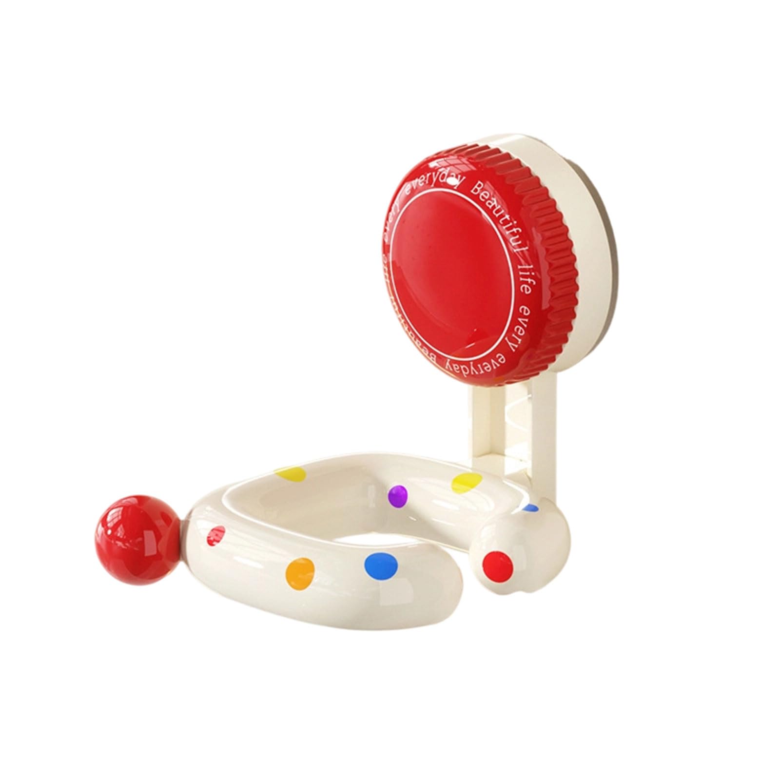ZEPFJHE Space Saving Hair Dryer Holder with Dots Pattern for Small Bathroom Strong Suction Cups Drying Tool Stand Denial Drill Blow Dryer Planner