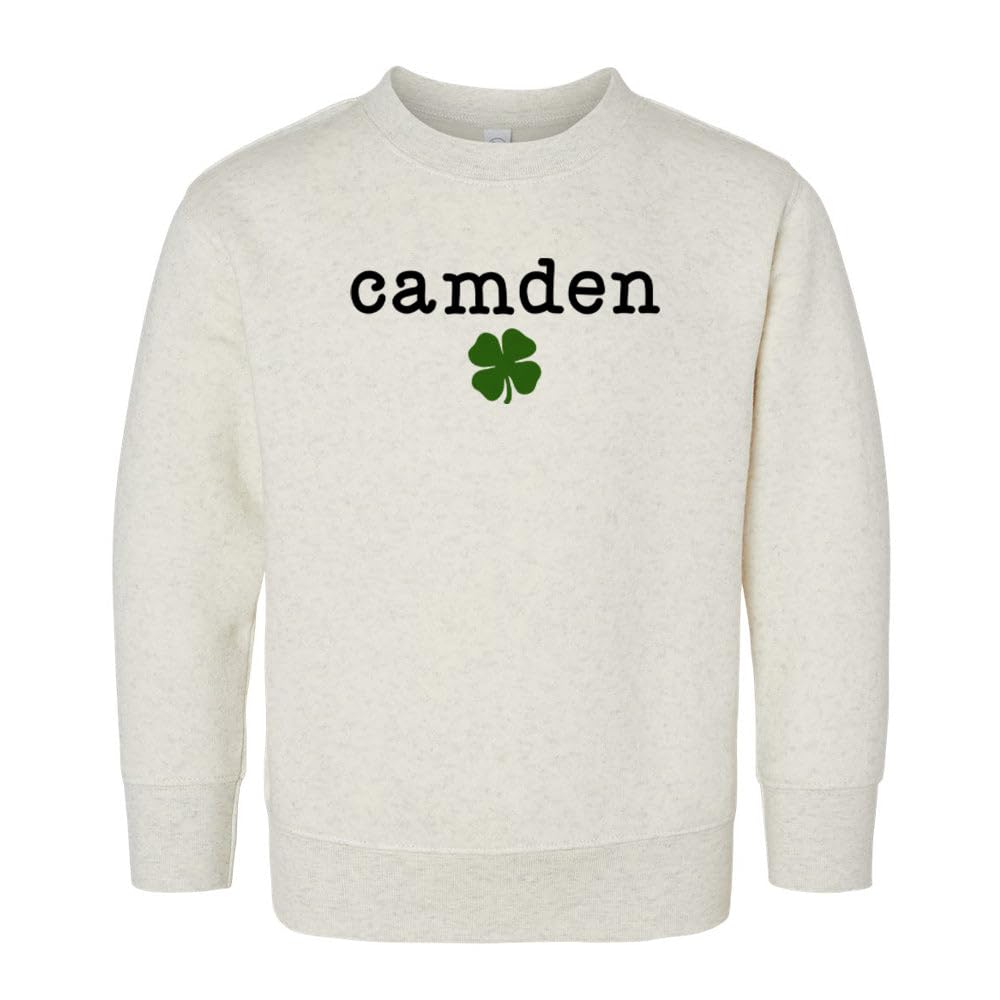 Camden Shamrock Kids Sweatshirt Toddler 3T Natural Heather
