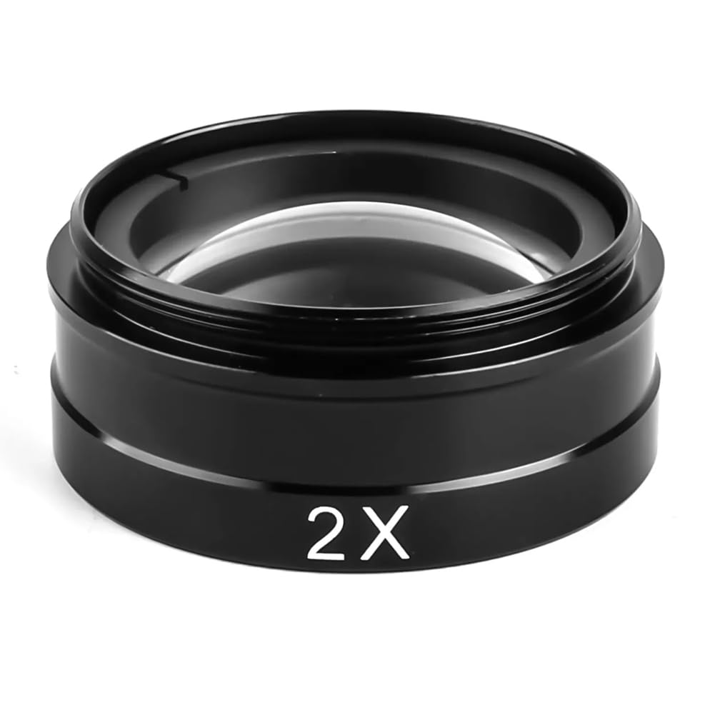 Microscopio monocular profesional, lente auxiliar, lente Barlow 2x, rosca de instalación de 42 mm, para 10 A, 120 x 180 x 300 X, duradero