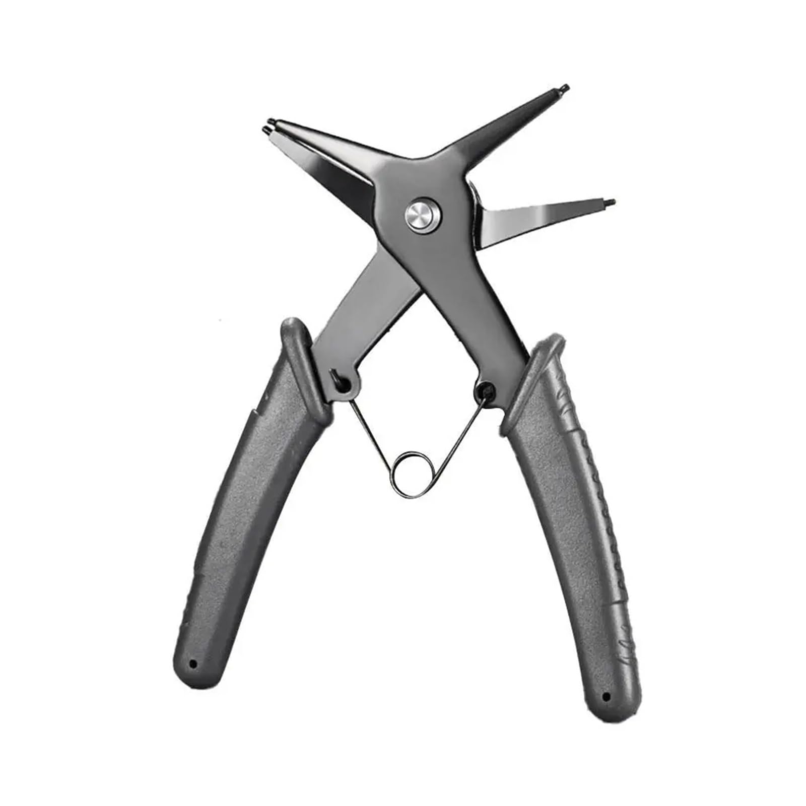 Mdsiokhj Gray Snap Ring Plier Snap Ring Plier Type Circlip Pliers Multifunctional Crimp Tool Internal External Remover Retaining(Gray)