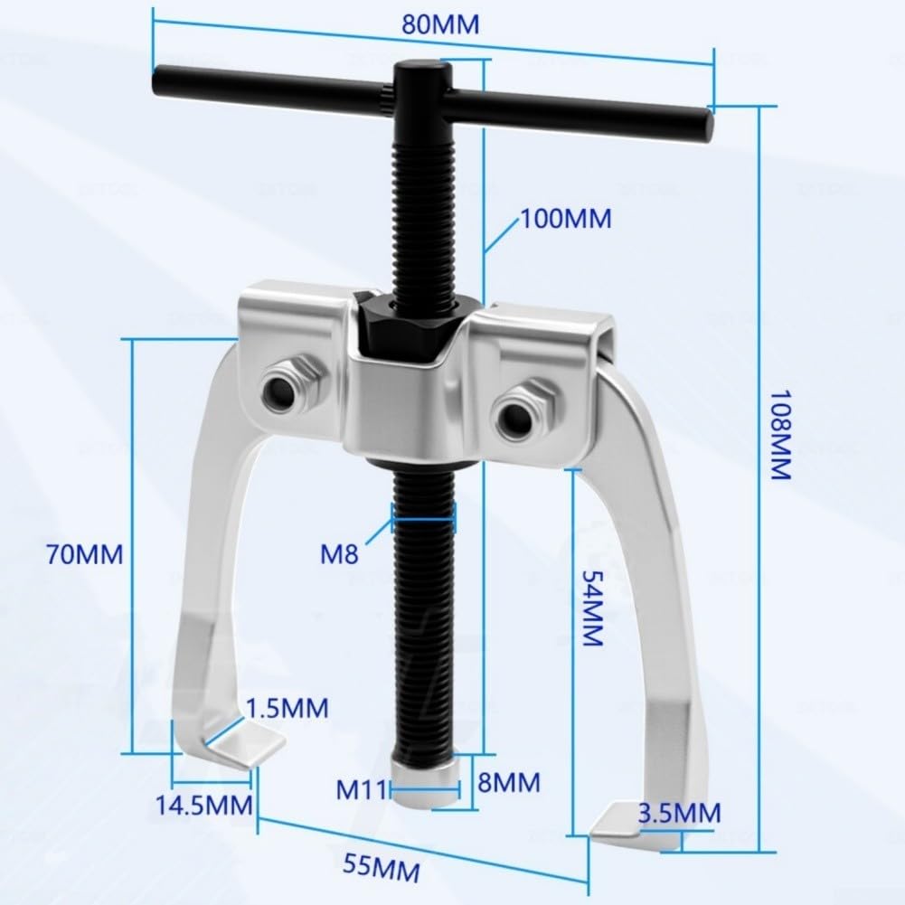 Set di 6 estrattori per braccio tergicristallo, kit di strumenti di rimozione cuscinetti in acciaio al cromo vanadio per polo per Opel per Astra per BMW per Mercedes per Honda per CRV, cambio