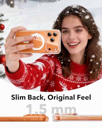 Image of ESR for iPhone 17 Pro Max Case, Camera Control Cover, Compatible with MagSafe, Shockproof Military-Grade Protection, Magnetic Phone Case for iPhone 17 Pro Max, Classic Hybrid Case, Santa Skater