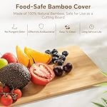 Criusia 2 Set Pantry Organizers and Storage with Bamboo Lids, Stackable Clear Bins for Onion, Potato, Fruit, Vegetables, Trash Bag Dispenser, Kitchen and Under Sink Organizer - Image 4