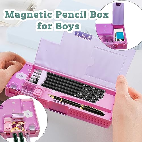 Image of FunBlast Multifunctional Pencil Box for Kids, Unicorn Pencil Box Girls, Magnetic Pencil Box for Girls, Unicorn Return Gifts for Kids
