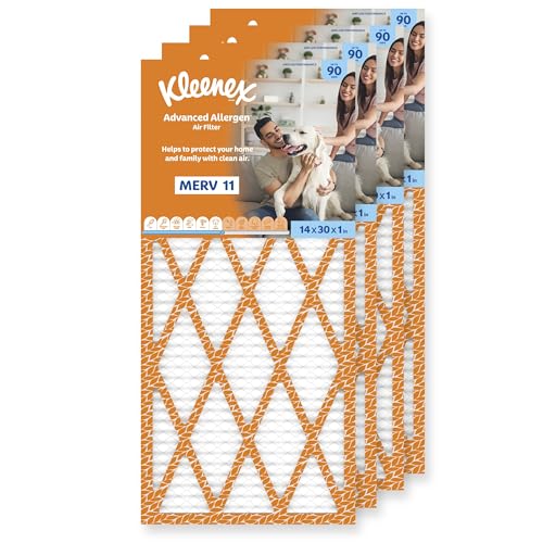 Kleenex Advanced Allergen Air Filter 14x30x1 Inches - 11 MERV RATING (4-Pack) - image 1
