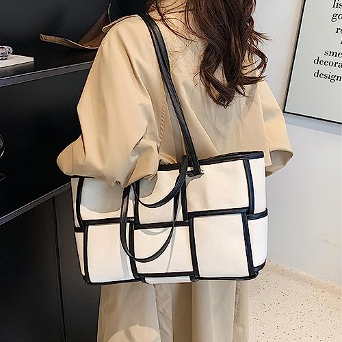 Large Woven Leather Shoulder Bag for Women Crossbody Satchel Tote Work Bag with Matching Clutch Genuine Leather3