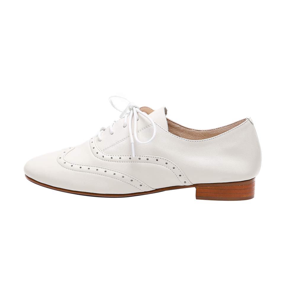 Derbies Femme Cuir Confort Chaussures Oxford a Talons Printemps Automne