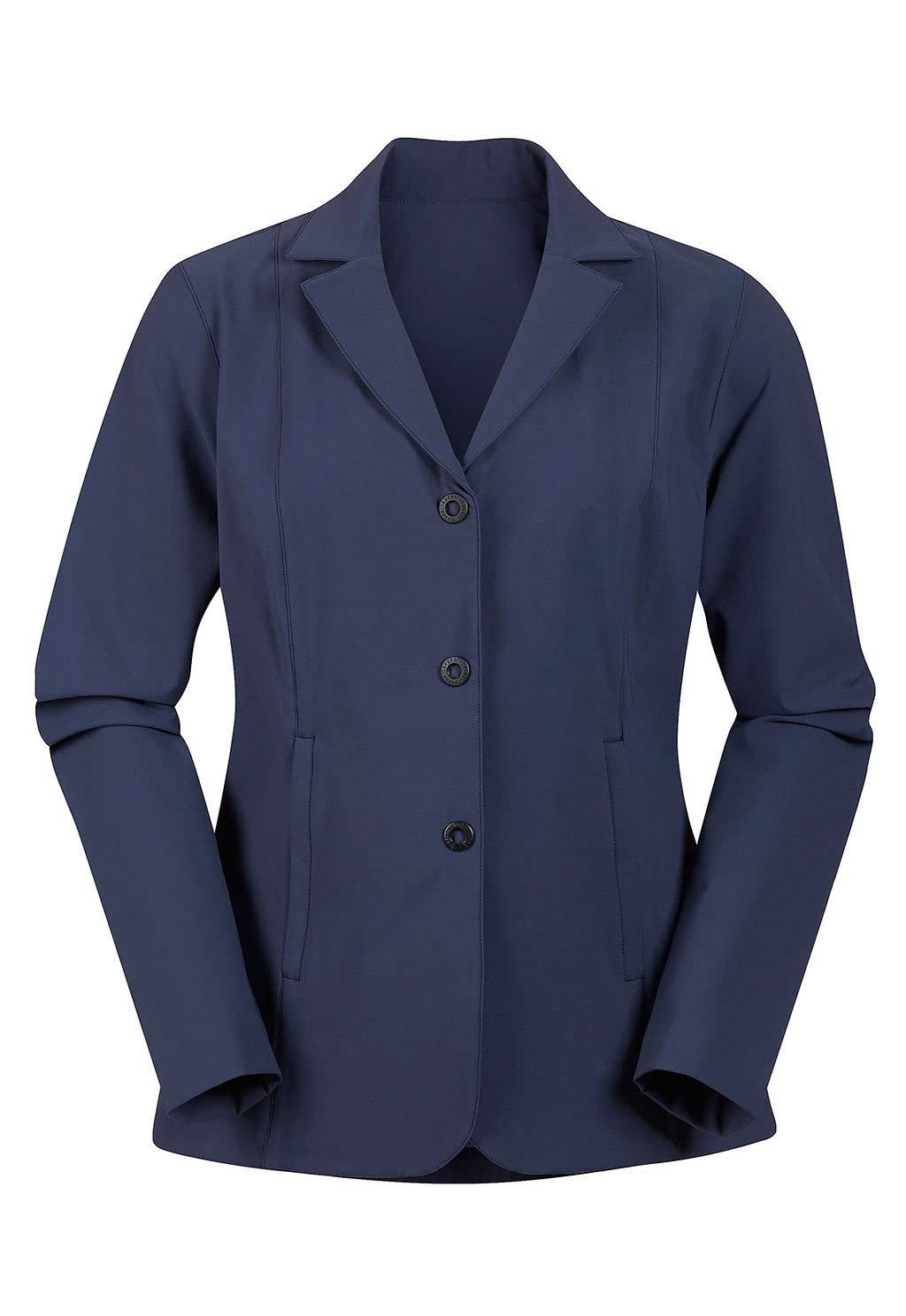 Women's Petite Equestrian Stretch Competitor Coat – 3-Snap – Lightweight English Horse Show Jacket, Machine Wash