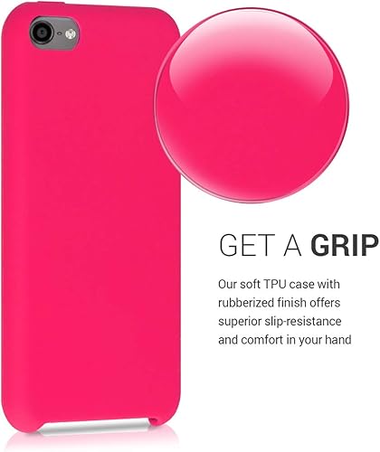 Miniatura 3 de kwmobile Funda de silicona TPU compatible con Apple iPod Touch 6G  7G (6 y 7 generación), funda protectora suave y flexible, color rosa neón