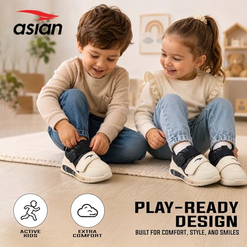 Image of ASIAN Blinky-02 Kids Light Shoes with Fun Blinky LED Lights | Soft Cushion Comfort, Lightweight & Easy Strap Closure, Durable Grip Sole Shoes for Boys and Girls