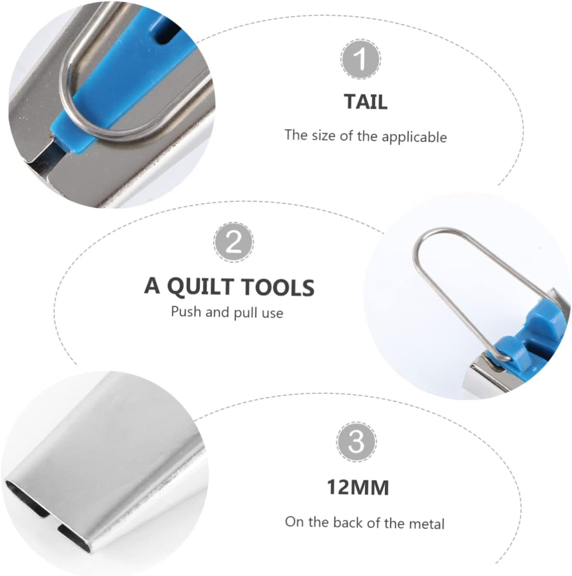 CORHAD Bias Tape Maker Kit Quilt Edging Tool Diagonal Seam Tape for Quilting 25mm Bias Binding Maker