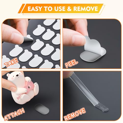 300Pcs Double Sided Adhesive Dots, Removable Clear Dots Sticky Tack, Waterproof No Trace Dots Adhesive Putty for Wall Hanging Crafts, Balloons Party Decorations Poster Picture Festival Decoration - Image 4