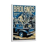 yqcqcs badlands national park south dakota poster vintage viaggio auto tela arte poster immagine decorazione murale poster poster decorativi