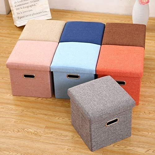 Repose-Pieds carré pour Gagner de l'Espace | Tabouret Coffre de Rangement