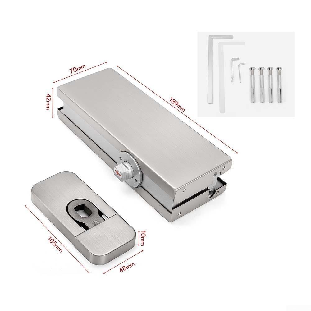 Chiudiporta idraulico a chiusura automatica per porte in legno e acciaio, adatto a 74,9-95 cm di larghezza, supporta fino a 99,8 kg, apertura liscia chiusura efficiente, finitura argento